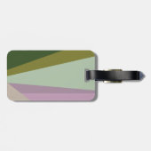 Étiquette À Bagage Bloc de couleur géométrique Lilac et Mint vert (Dos horizontal)