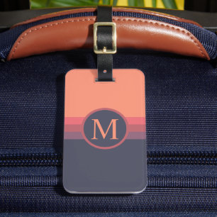 Étiquette À Bagage Bloc de couleur rose foncé rose Saumon personnalis