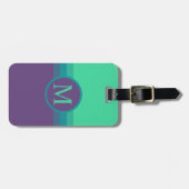 Étiquette À Bagage Bloc de couleur vert clair personnalisé (Devant horizontal)