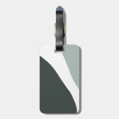 Étiquette À Bagage Bloc personnalisé de couleur grise et verte (Dos Vertical)