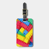 Étiquette À Bagage Blocs constitutifs colorés (Devant Vertical)