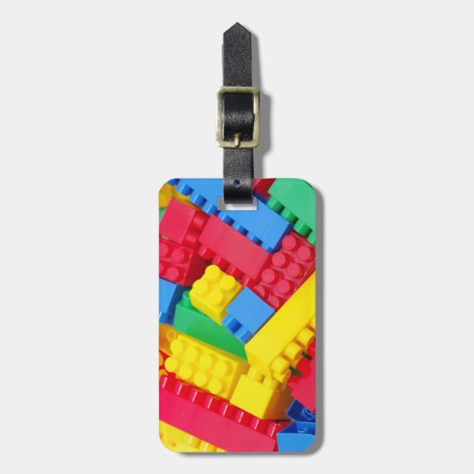 Étiquette À Bagage Blocs constitutifs colorés (Devant Vertical)
