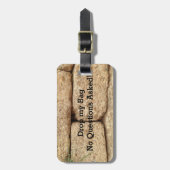 Étiquette À Bagage Blocs de ciment avec message amusant (Devant Vertical)