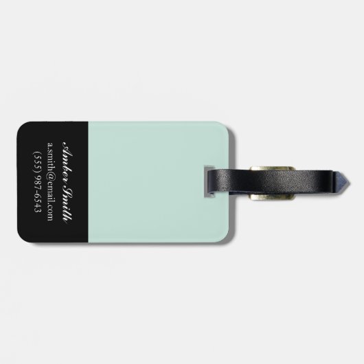 Étiquette À Bagage Blocs de construction - bleu (Dos horizontal)