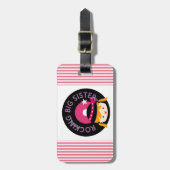 Étiquette À Bagage Blond Rocking Big Sister (Devant Vertical)