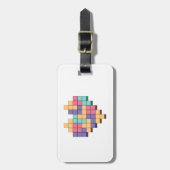 Étiquette À Bagage Bloquer le style du coeur du jeu (Devant Vertical)