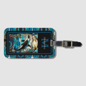 Étiquette À Bagage Blue Beach Life Orca Whale dans l'océan (Devant Horizontal)