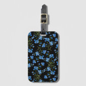 Étiquette À Bagage Blue Cosmos Flowers (Devant Vertical)