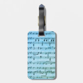 Étiquette À Bagage Blue Music Art unit les masques de théâtre (Dos Vertical)