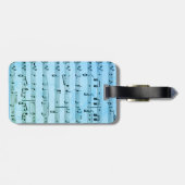 Étiquette À Bagage Blue Music Art unit les masques de théâtre (Dos horizontal)