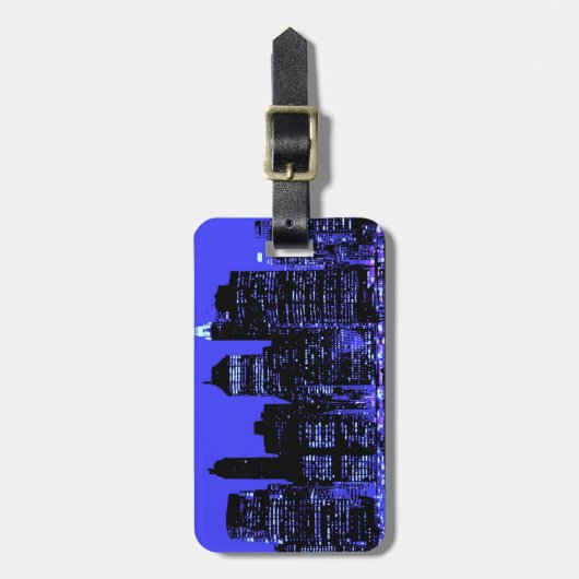 Étiquette À Bagage Blue New York (Devant Vertical)