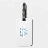 Étiquette À Bagage Blue Orange Summer Japonais Koi Fish (Dos Vertical)