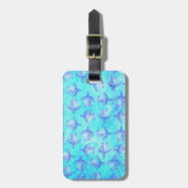 Étiquette À Bagage Blue Sea Turtle Print (Devant Vertical)