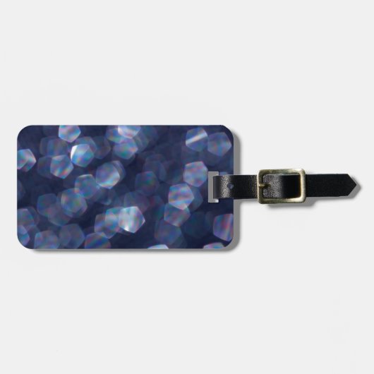 Étiquette À Bagage Blue Sparkle (Devant horizontal)