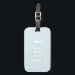 Étiquette À Bagage Blue Teal Double Layer Simple Initial Monogram<br><div class="desc">Meet your new travel sidekick — a modern monogram luggage tag designed in a bold teal and soft blue color palette that stands out without screaming for attention. The classic serif initial sits front and center with a subtle shadow layer, giving this tag a high-end, clean aesthetic that makes your...</div>