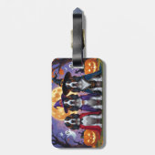 Étiquette À Bagage Bluetick Coonhound Chiens Citrouille Halloween Fun (Dos Vertical)