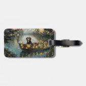 Étiquette À Bagage Bluetick Coonhound Noël Festive Voyage (Dos horizontal)