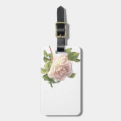 Étiquette À Bagage Blushing Ivory Peach Rose (Devant Vertical)