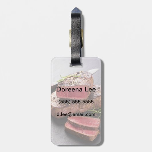 Étiquette À Bagage Boeuf steak (Dos Vertical)