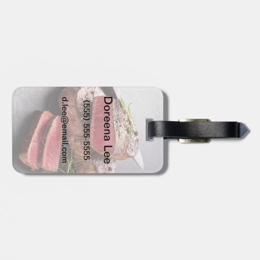 Étiquette À Bagage Boeuf steak (Dos horizontal)