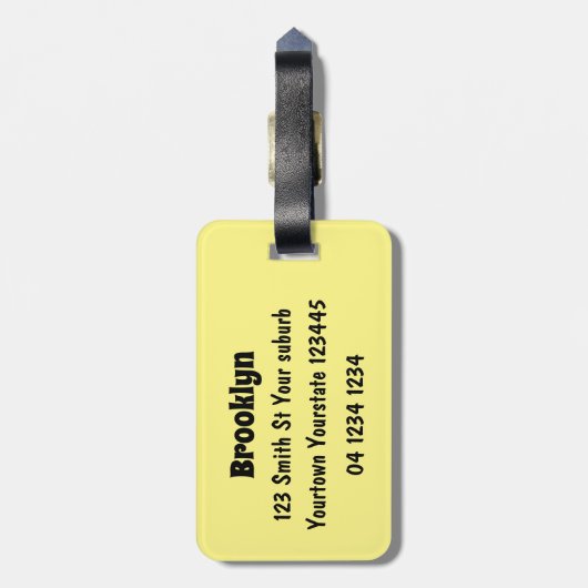 Étiquette À Bagage Boggy dune mignonne hors route (Dos Vertical)