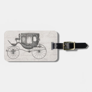 Étiquette À Bagage Boguet antique hippomobile de chariot vintage de