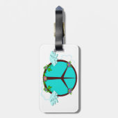 Étiquette À Bagage Bohemian Angel Wings Peace Symbol (Dos Vertical)