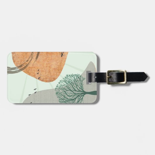 Étiquette À Bagage Boho (Devant horizontal)