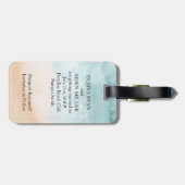 Étiquette À Bagage Boho Beach Arbor Destination Mariage Enregistrer l (Dos horizontal)