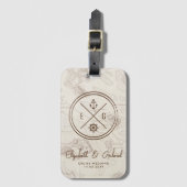 Étiquette À Bagage Boho Croisière Destination Mariage (Devant Vertical)