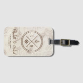 Étiquette À Bagage Boho Croisière Destination Mariage (Devant Horizontal)