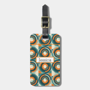 Étiquette À Bagage Boho moderne géométrique