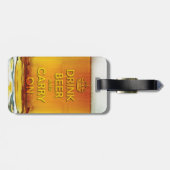 Étiquette À Bagage Boire de la bière amusante et continuer (Dos horizontal)