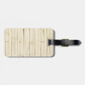 Étiquette À Bagage Bois blanc rustique avec Ancre (Dos horizontal)