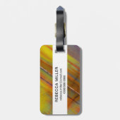 Étiquette À Bagage Bois pétrifié jaune (Dos Vertical)
