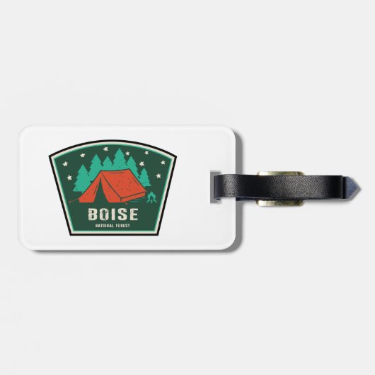 Étiquette À Bagage Boise National Forest Camping (Dos horizontal)