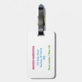 Étiquette À Bagage Boissons de croisière de nom personnalisé (Dos Vertical)