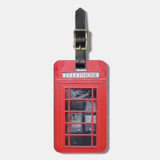Étiquette À Bagage Boîte téléphonique rouge Londres (Devant Vertical)