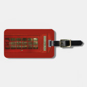 Étiquette À Bagage Boîte téléphonique rouge vintage (Devant horizontal)