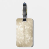 Étiquette À Bagage Bokeh Foil Confetty Gold Parties scintillant Unico (Dos Vertical)