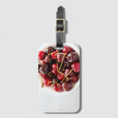 Étiquette À Bagage bol de cerises (Devant Vertical)