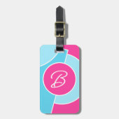 Étiquette À Bagage Bold Bright Fun Chic Cercles Abstraits Art Motif (Devant Vertical)