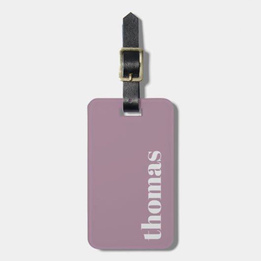 Étiquette À Bagage Bold Morph typography Personalized Name (Devant Vertical)
