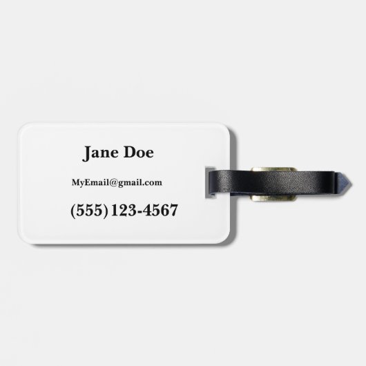 Étiquette À Bagage Bold Pink Hibiscus et femme Portrait Abstrait (Dos horizontal)