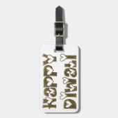 Étiquette À Bagage Bon Diwali Saluant Coeur mignon Typographie (Devant Vertical)