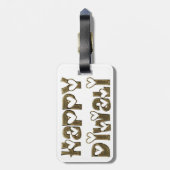 Étiquette À Bagage Bon Diwali Saluant Coeur mignon Typographie (Dos Vertical)