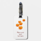 Étiquette À Bagage Bonbons citrouilles d'Halloween (Dos Vertical)