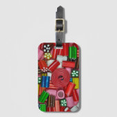 Étiquette À Bagage Bonbons colorés (Devant Vertical)