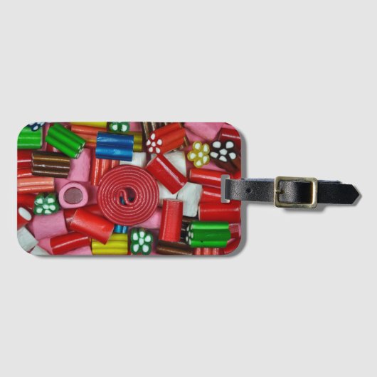 Étiquette À Bagage Bonbons colorés (Devant Horizontal)