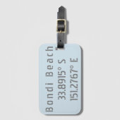 Étiquette À Bagage Bondi Beach Australie Latitude Longitude (Devant Vertical)